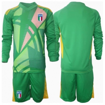 Italia Portiere Maglia Gara Trasferta Repliche Europei 2024 Bambino Maniche Lunghe